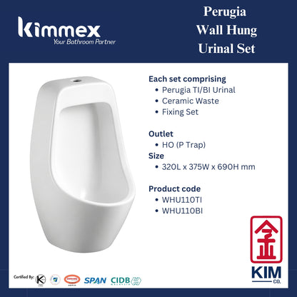 kimmex Perugia Wall Hung Urinal Set