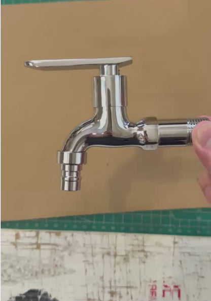 kimmex Tino Brass Chrome Wall Hose Bib Tap (KM-FHBT-03)