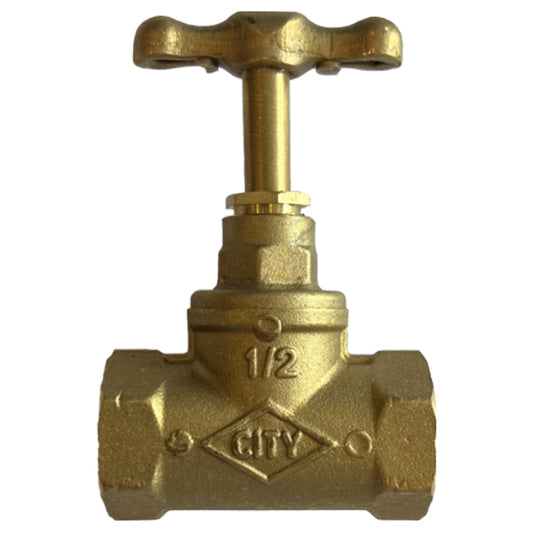 City Light Duty Brass Stop Valve (15mm to 20mm)