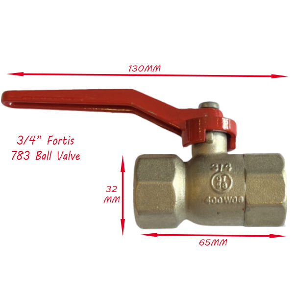 ( Stock Clearance ) Fortis 783 PN30 20mm Brass Ball Valve (400 WOG)