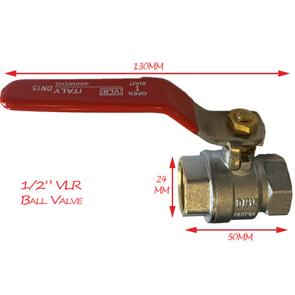 VLR DN15 15mm Brass Ball Valve (400 WOG)